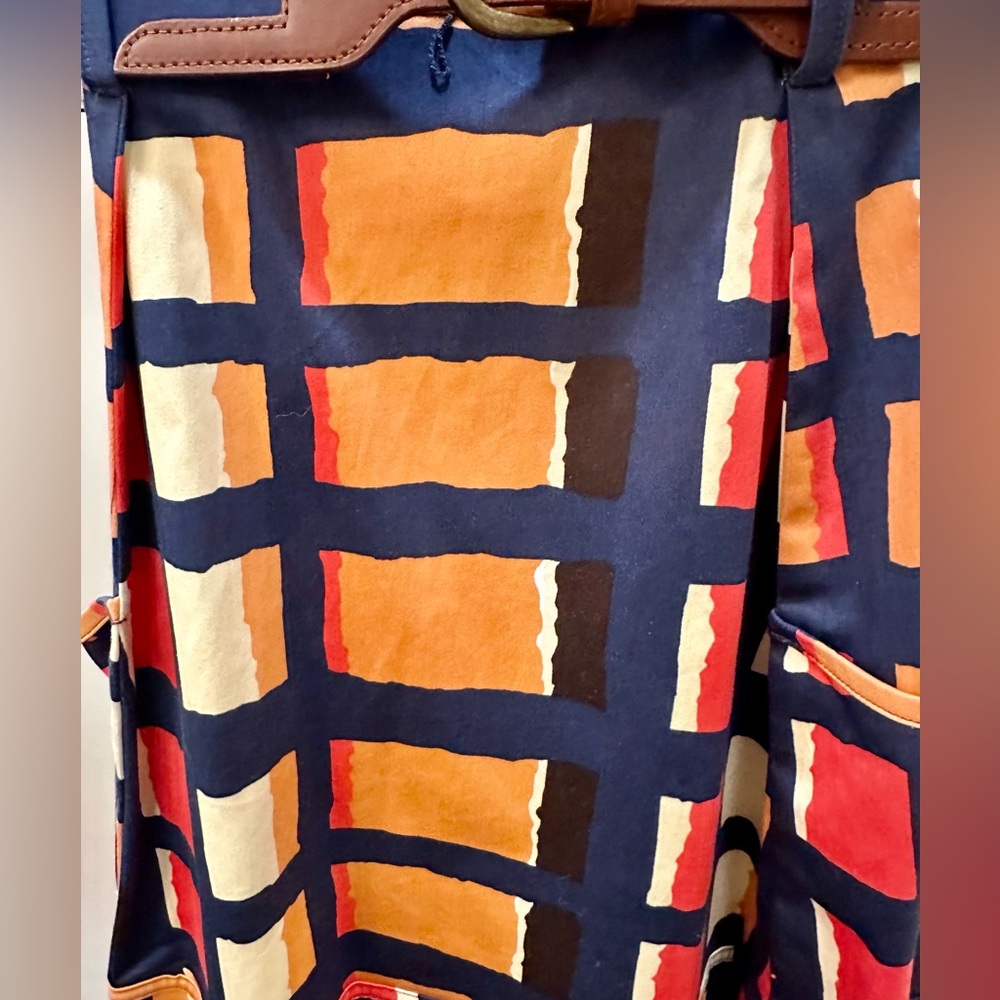 NWT Jessica Simpson Stylish Women’s Halter Dress with Belt - Navy/Orange pattern - Picture 10 of 10